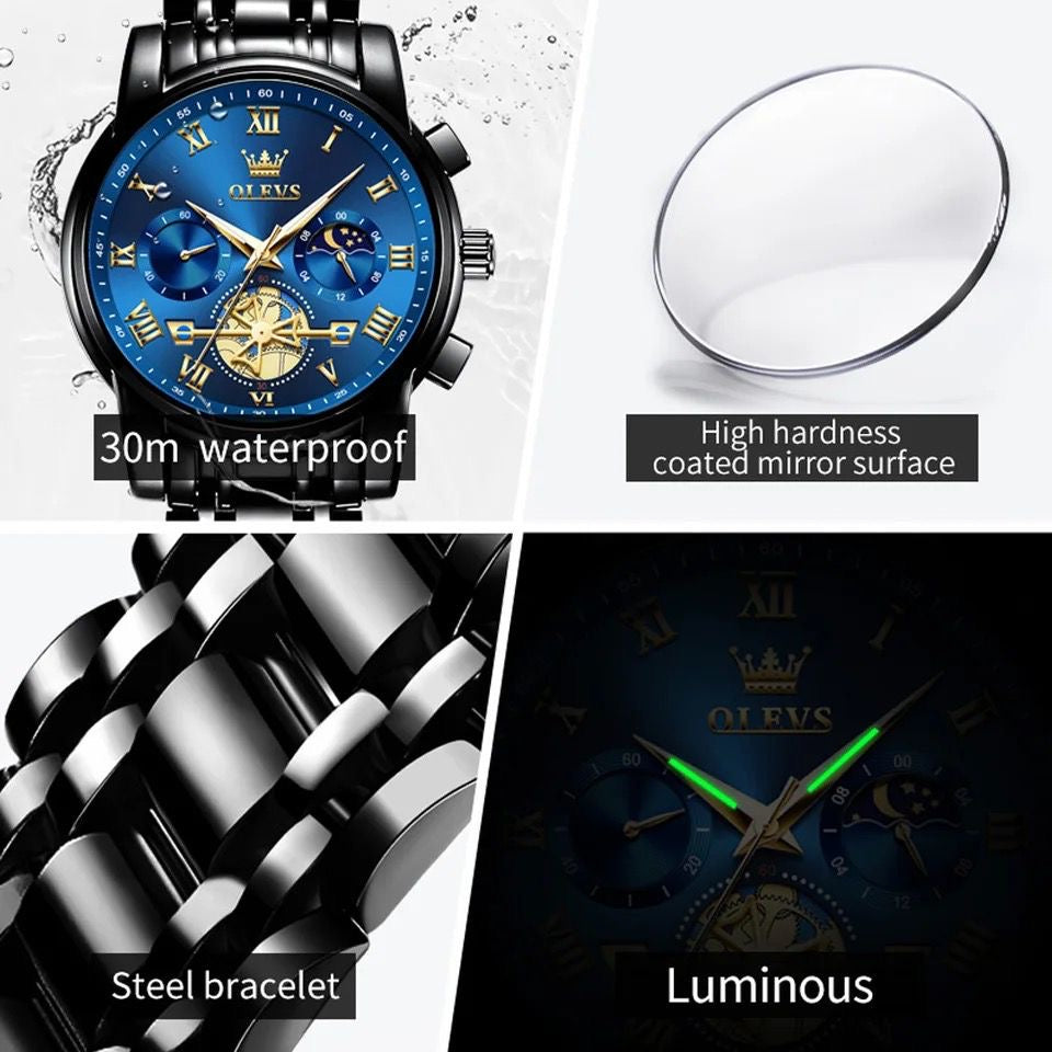Olevs Moonphase chronograph watch