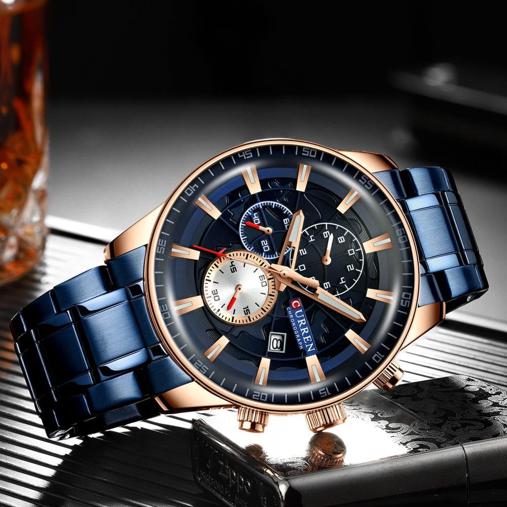Curren blue fashion business watch