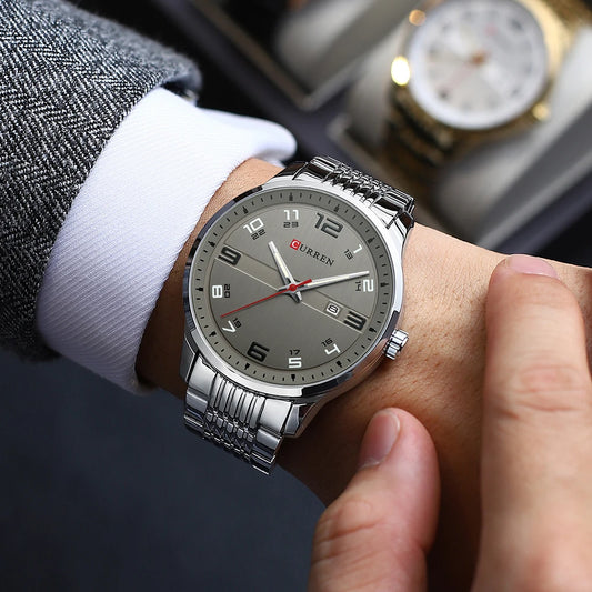 The Curren 8411 Luxury Men's Watch (Classic Silver Edition)