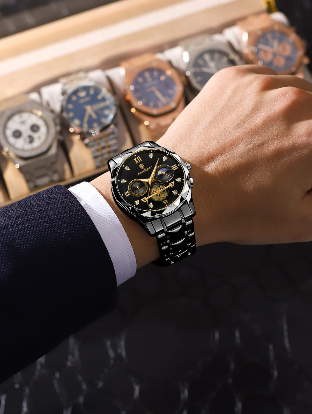 Poedagar 966 Chronograph watch