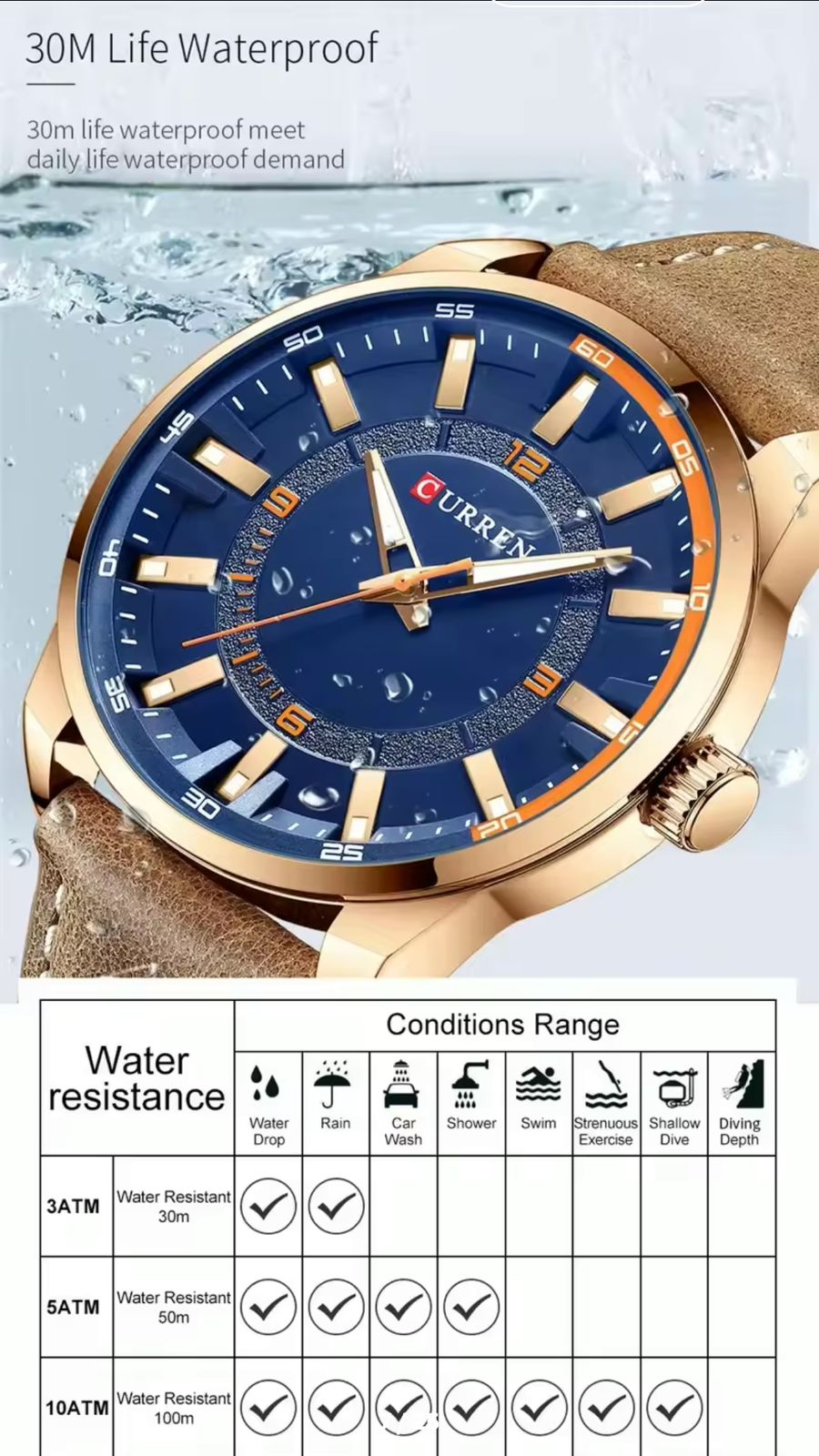 CURREN 8390 Gents watch