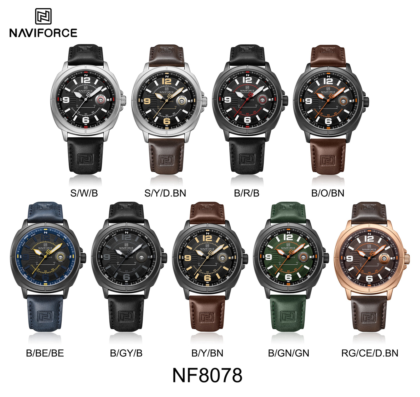 The Naviforce NF8078 Men's Watch (Earth Tone Edition)
