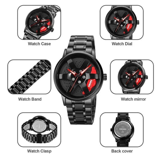 SKMEI 1787 ROLLING CAR WHEEL WATCH