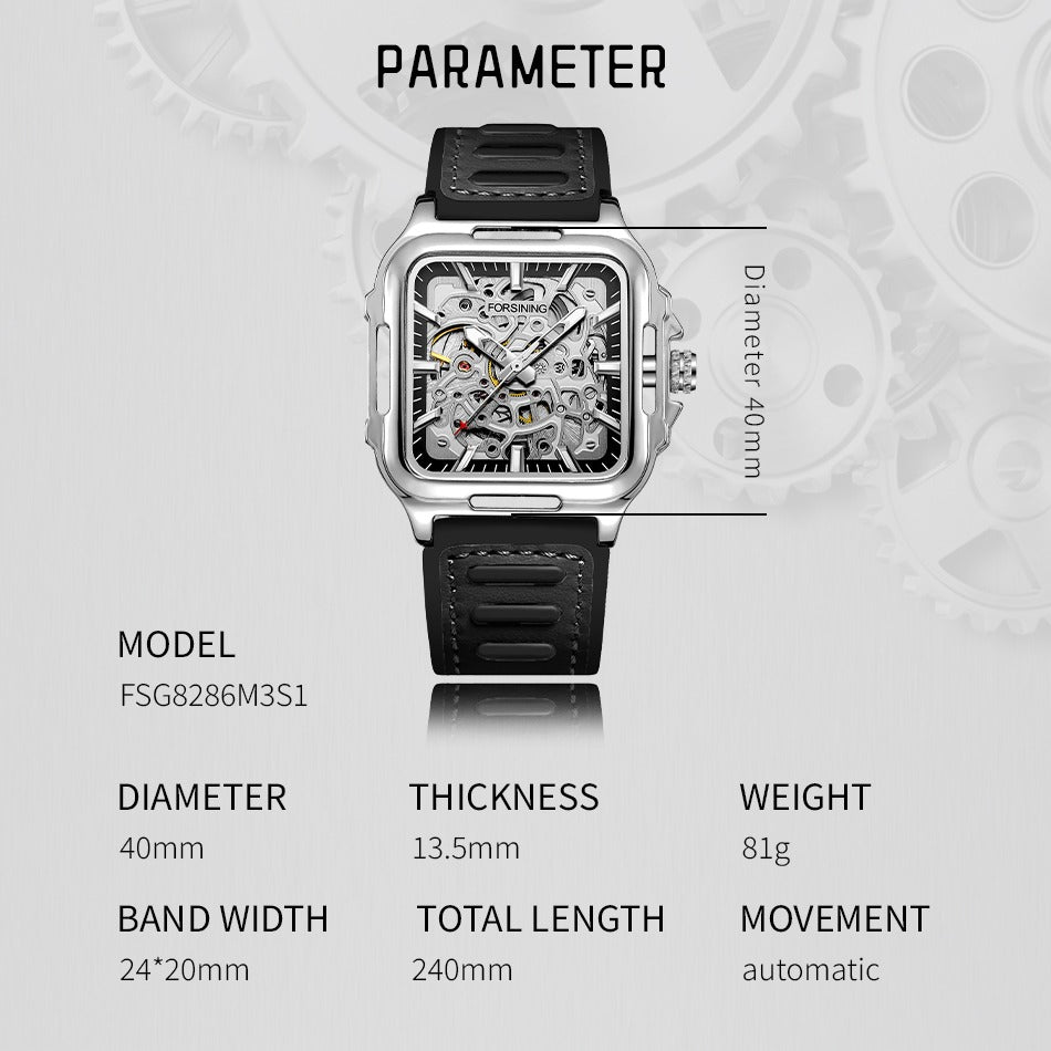 Forsining Square Tourbillion Automatic watch