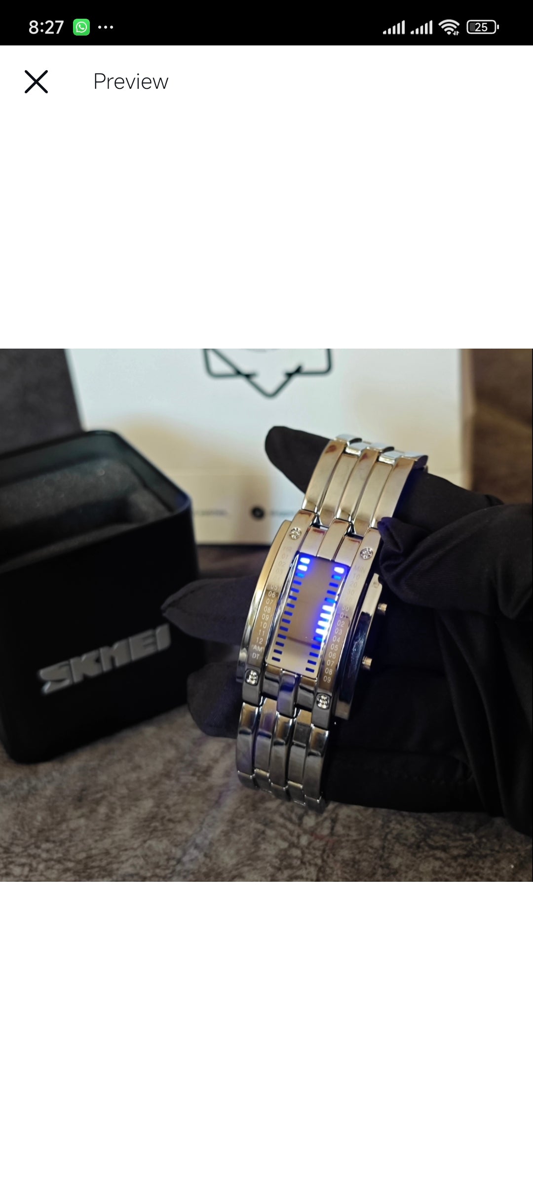A 1SKMEI 0926 Electronic Iron Samurai LED watch