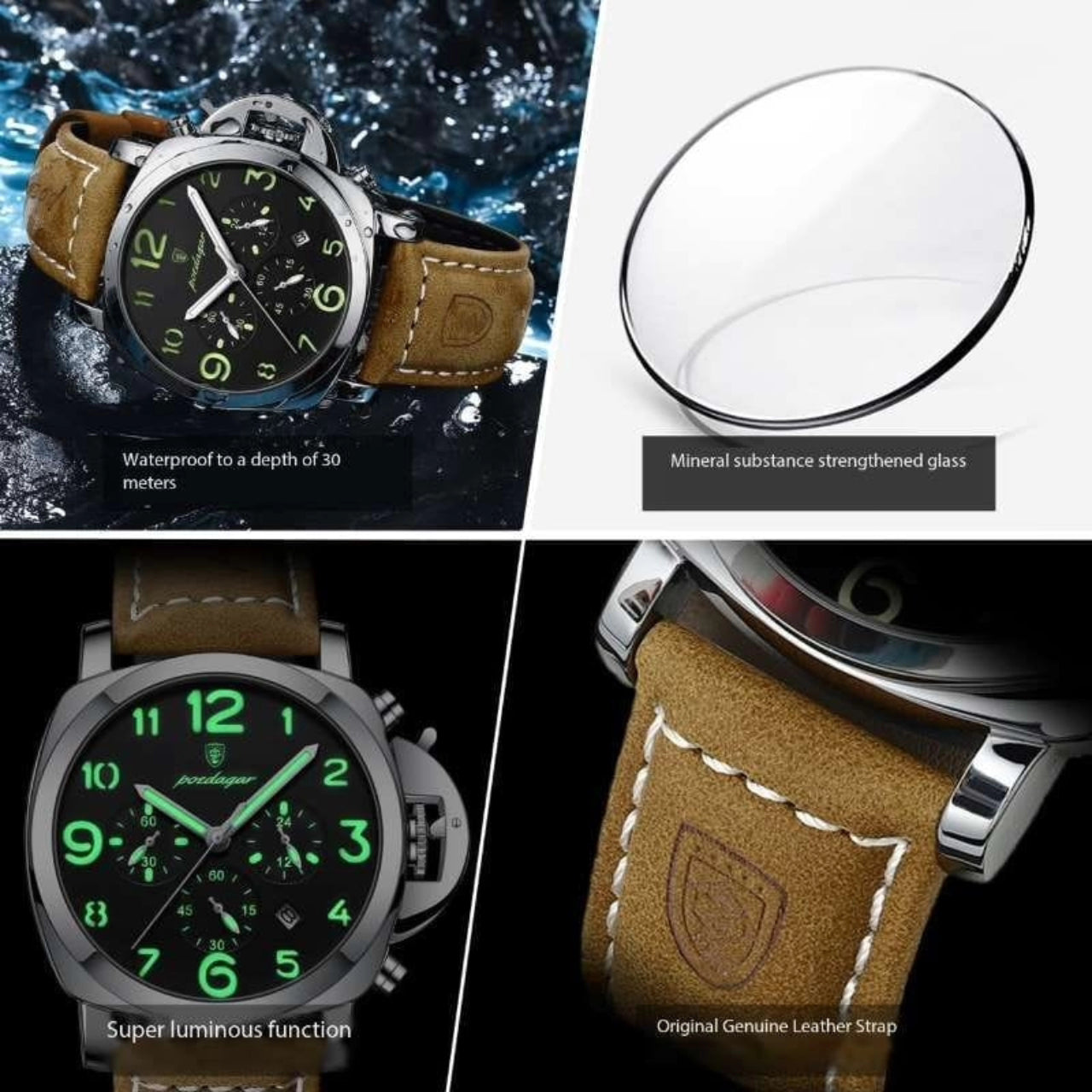 Poedagar Gents Chronograph watch