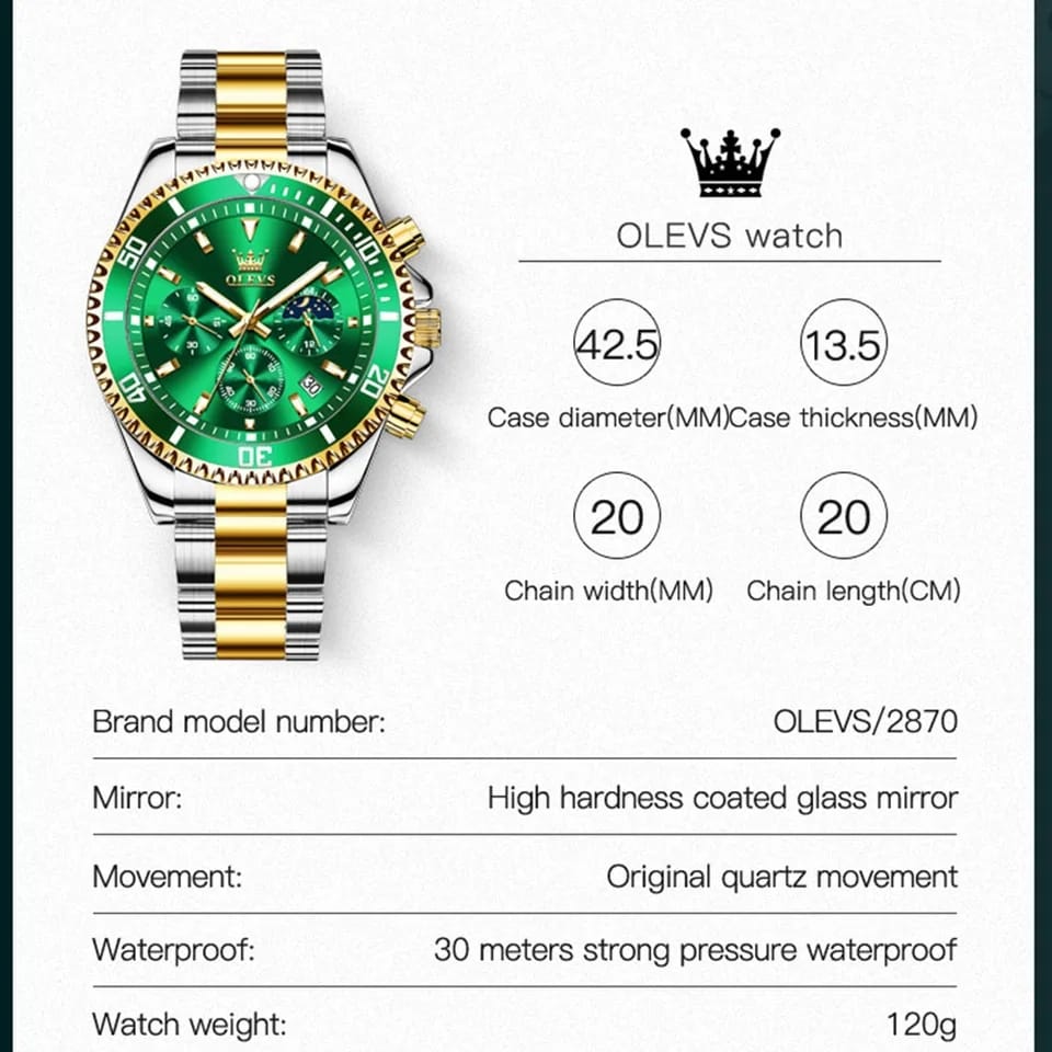 OLEVS 2870 GENTS Chronograph watch