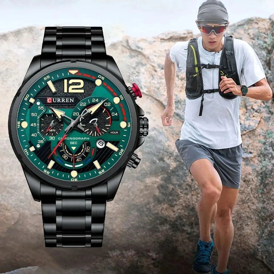 Curren 8395 Metallic strap Chronograph watch