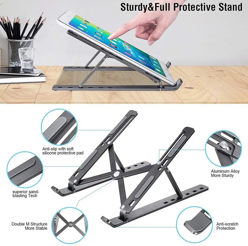 Aluminum laptop stand