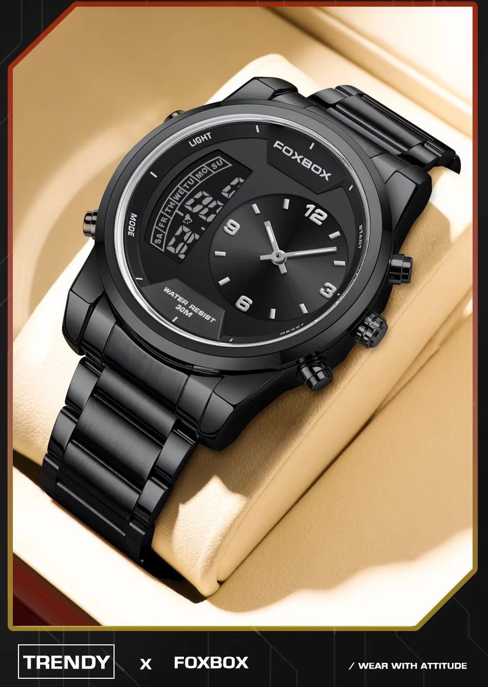 A Foxbox Dual time watch