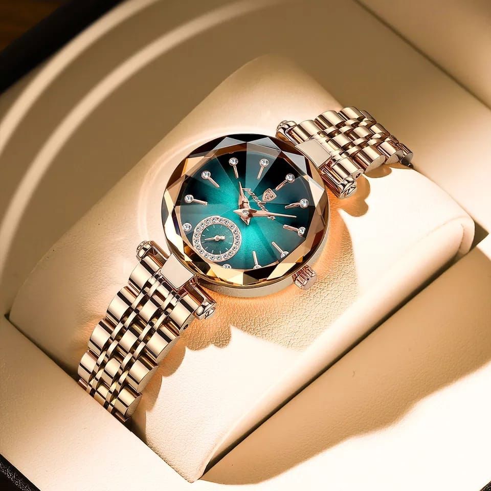 POEDAGAR LADIES RHINESTONE ROUND POINTER FASHION WATCH ladoes