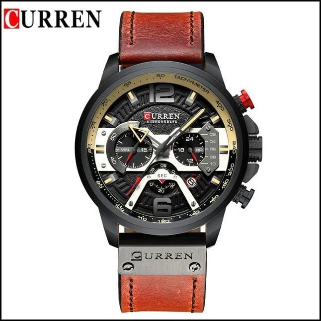 CURREN 8329 CHRONOGRAPH LEATHER STRAP