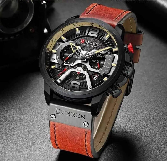 CURREN 8329 CHRONOGRAPH LEATHER STRAP