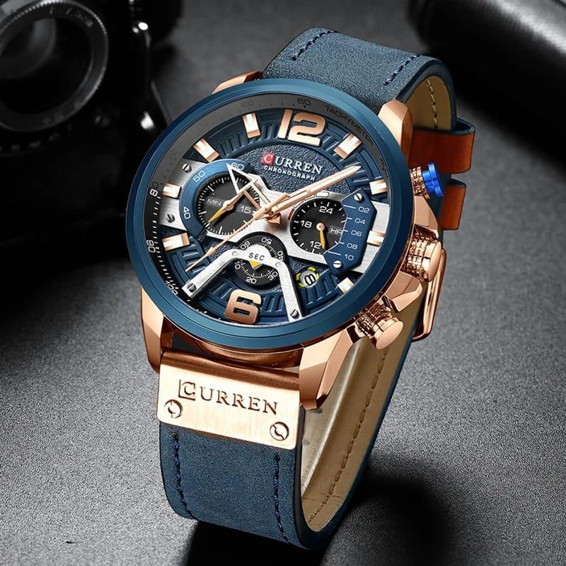CURREN 8329 CHRONOGRAPH LEATHER STRAP