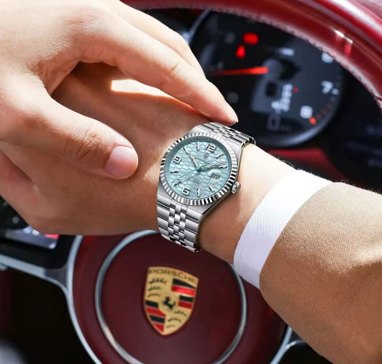 Poedagar 839 sky blue display Business watch