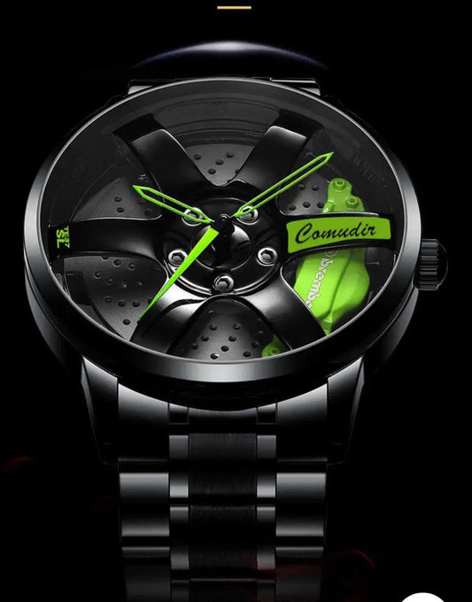 Car inspired wheel watch