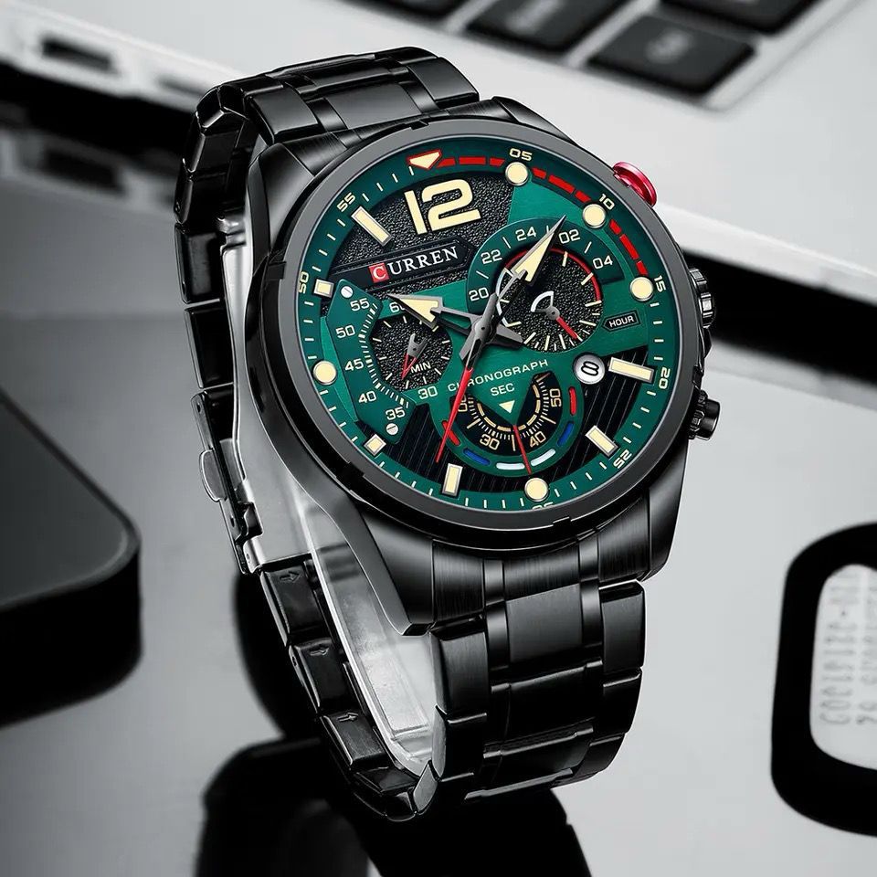 Curren 8395 Metallic strap Chronograph watch