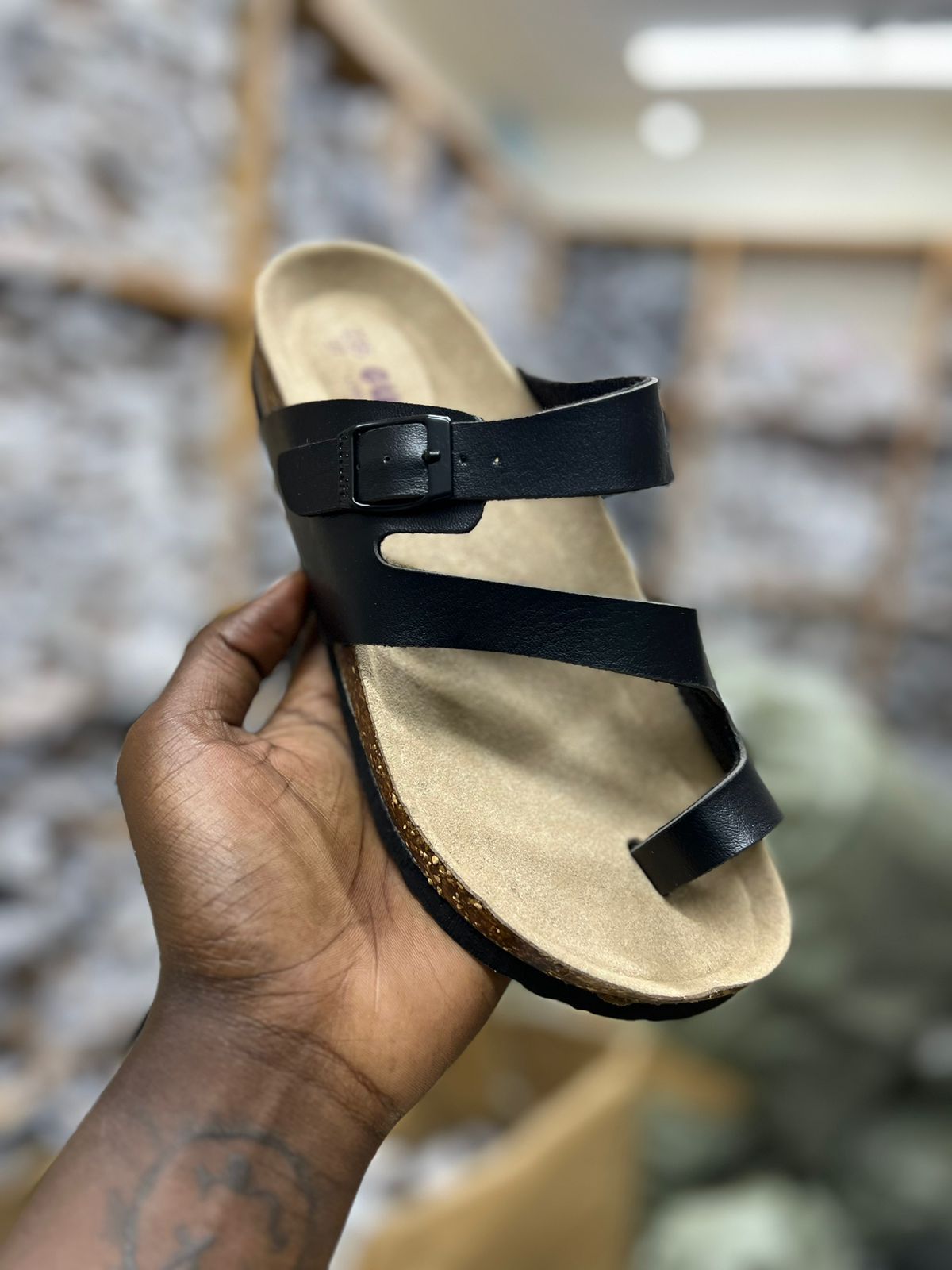 Toe ring cork sandals