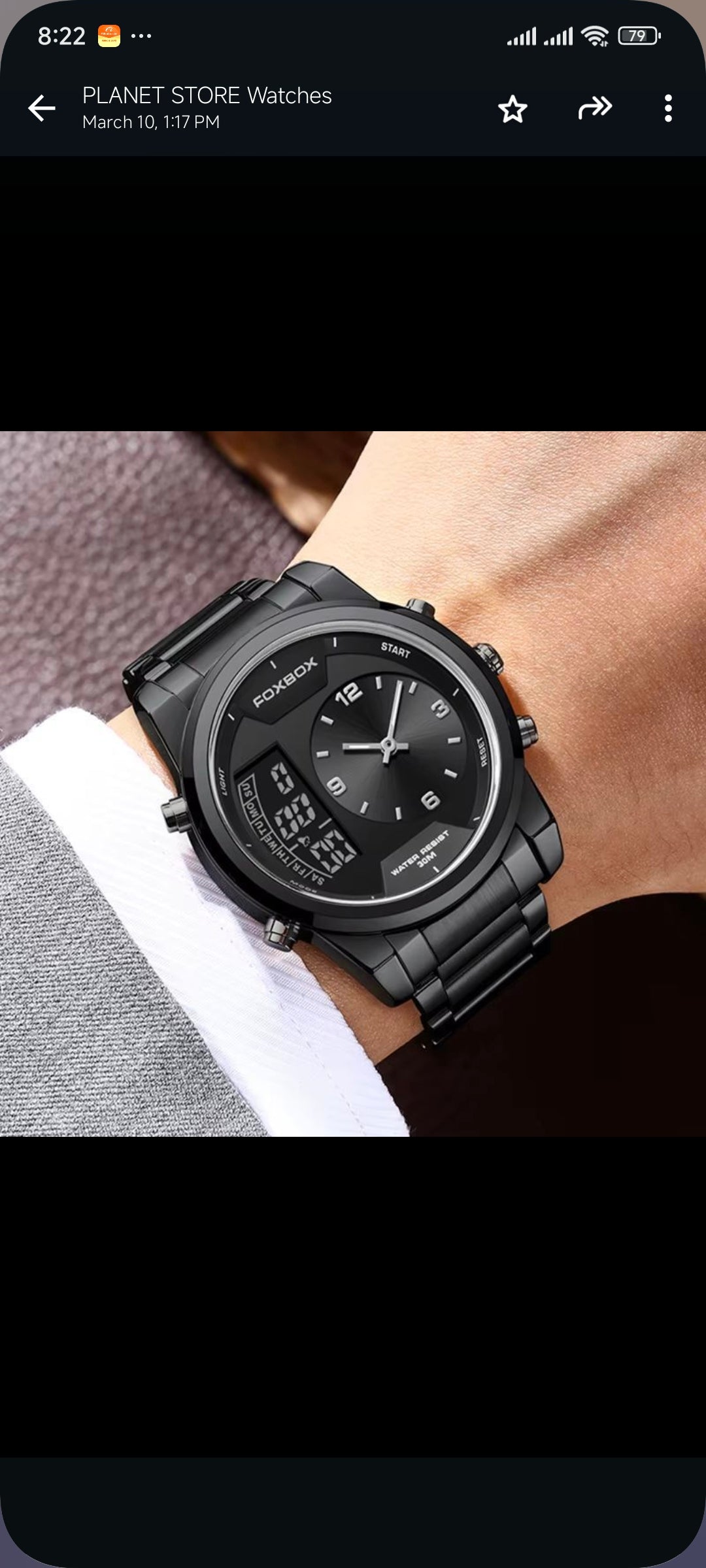 A Foxbox Dual time watch