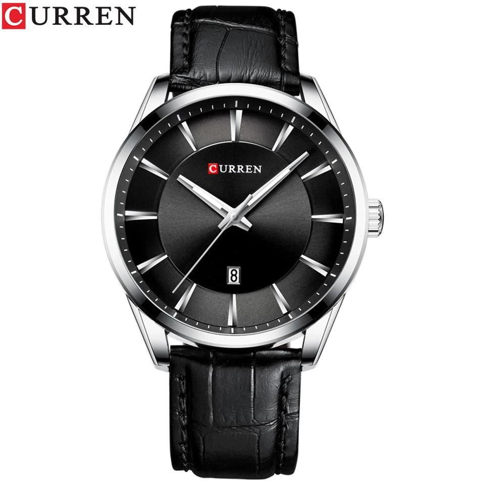CURREN 8365 Top Brand Luxury Mens Watches Male Clocks Date Sport Military Clock Leather Strap Quartz Business Men Watch