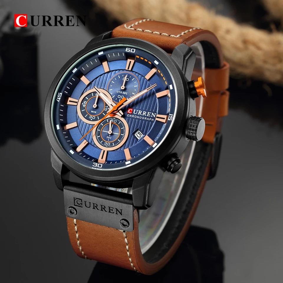New Top Brand Luxury CURREN Fashion Leather Date Quartz Men Watches Casual Business Male Wristwatches Clock Montre Homme 2020