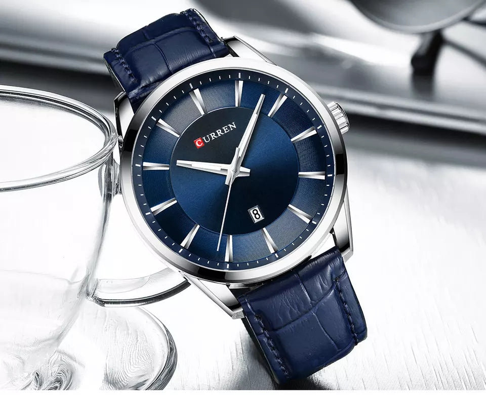 CURREN 8365 Top Brand Luxury Mens Watches Male Clocks Date Sport Military Clock Leather Strap Quartz Business Men Watch