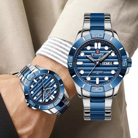 NAVIFORCE NF 9198 DAY&DATE DISPLAY QUARTZ WATCH