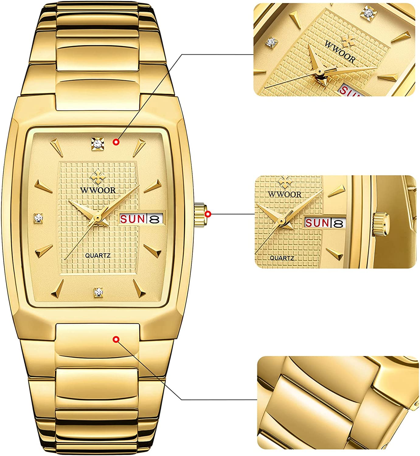 Men quartz day and date