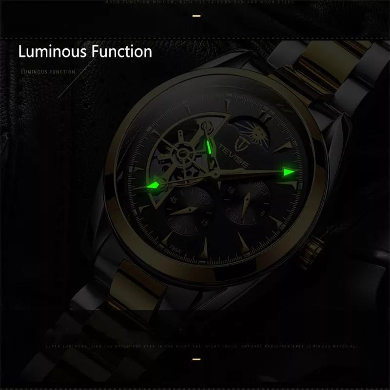 TEVISE men mechanical watch clock waterproof business see mechanical watch fashion