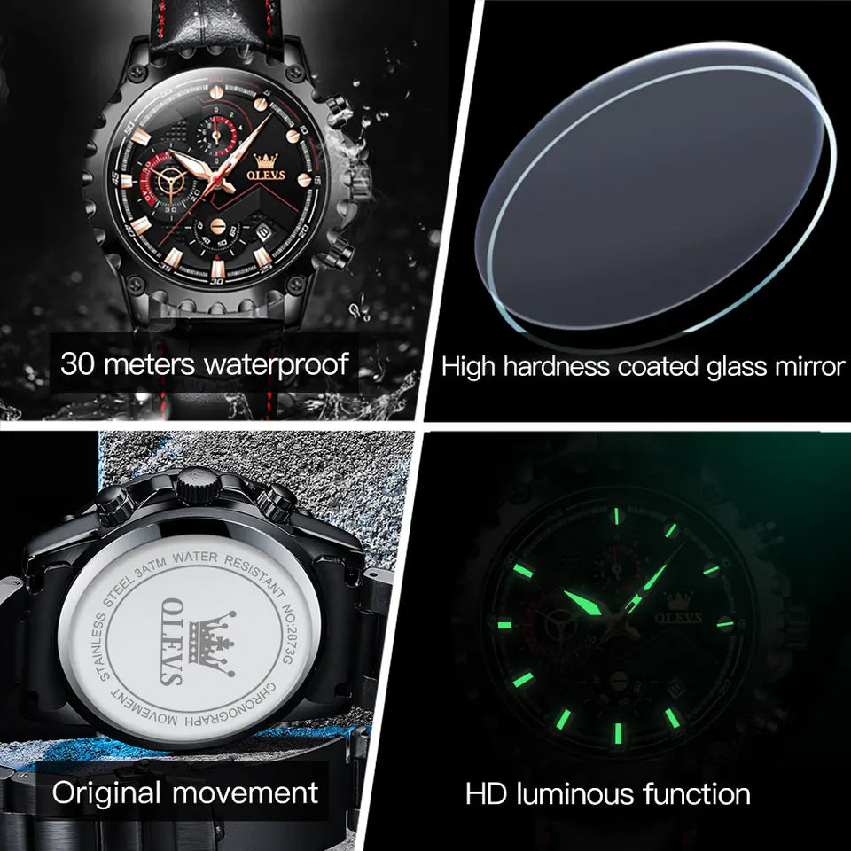 OLEVS Leather 2873 watch