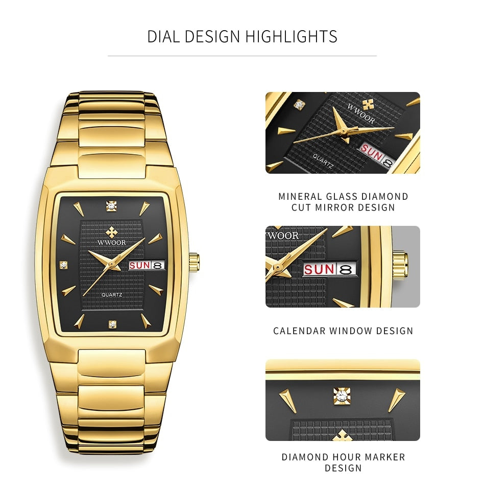 Men quartz day and date