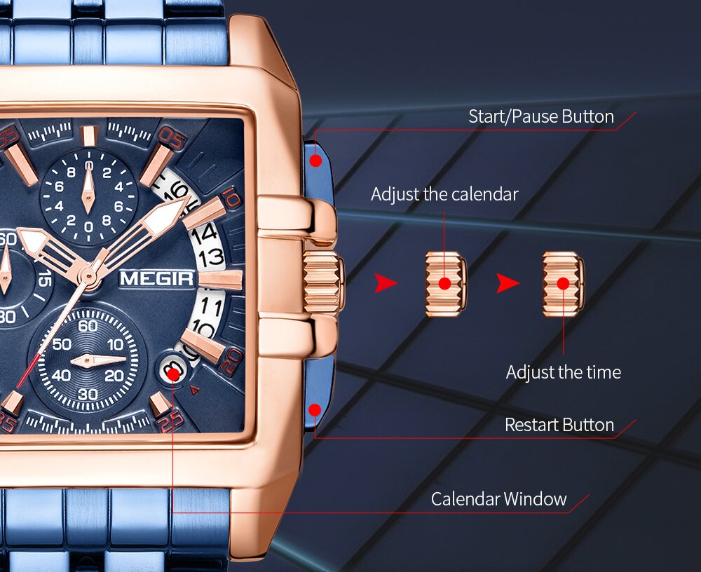 Men square watch MGE46