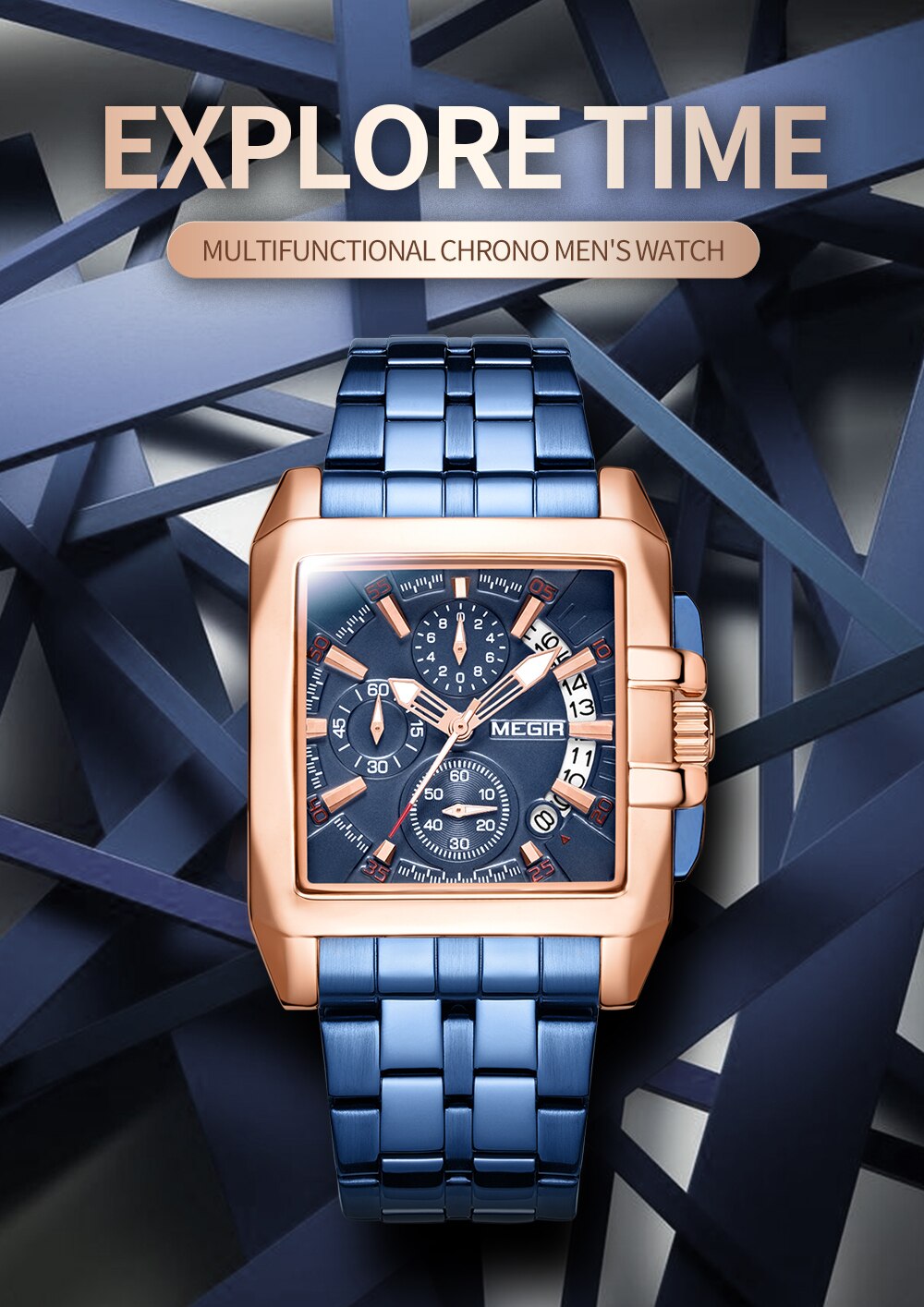 Men square watch MGE46