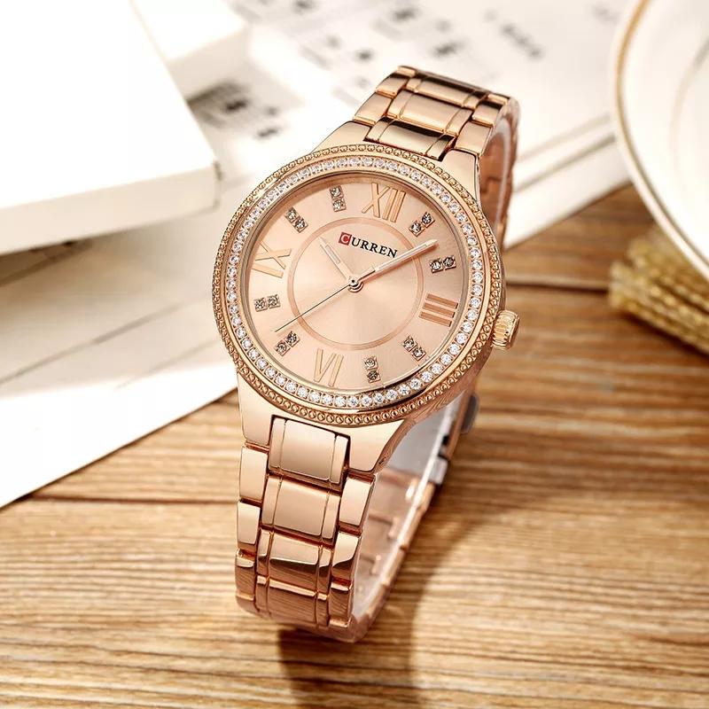 Curren 9004 Women Quartz Watch - Silver/ Rose Gold/Black