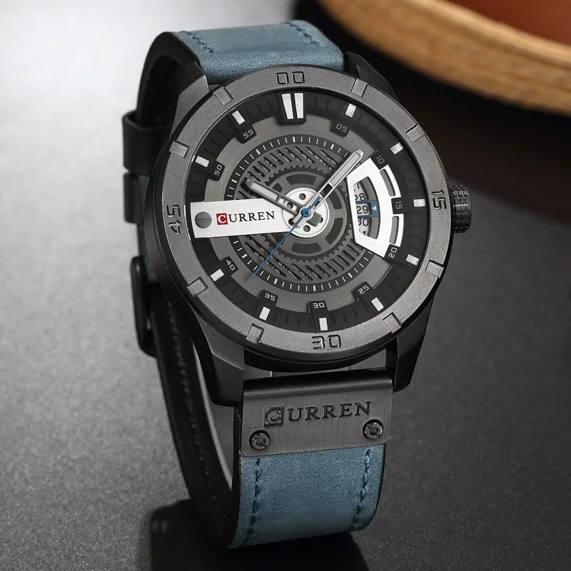 Luxury Watch Brand CURREN Men Military Sports Watches Men's Quartz Date Clock Man Casual Leather Wrist Watch Relogio Masculino