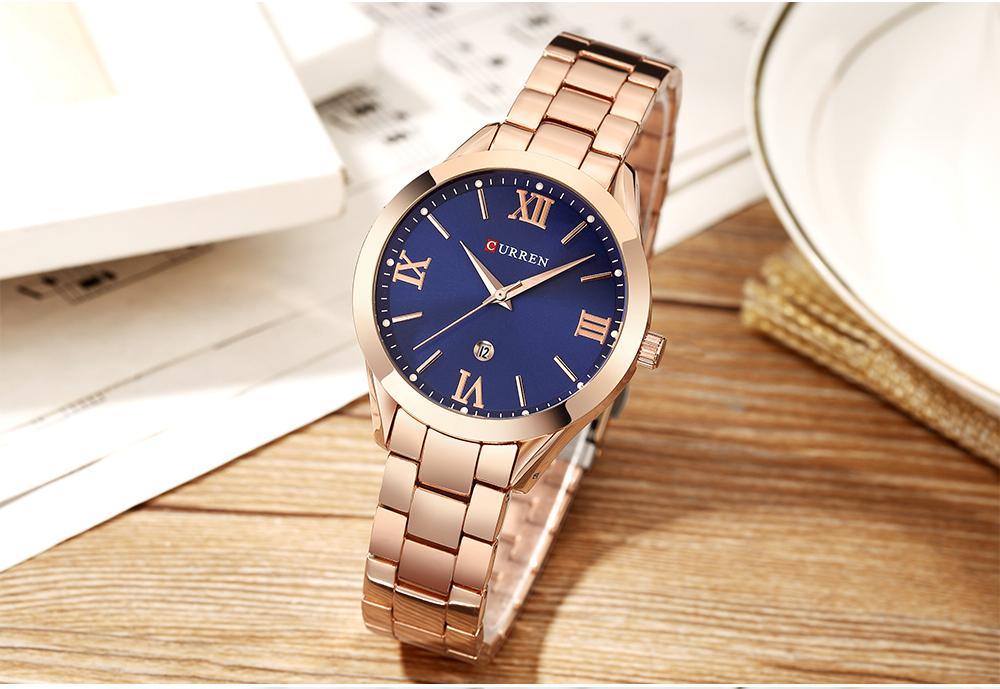 CURREN 9007 Luxury Women Watch Famous Brands Gold Fashion Design Bracelet Watches Ladies Women Wrist Watches Relogio Femininos
