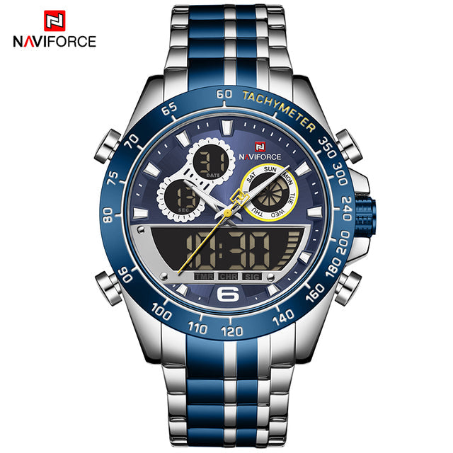 NAVIFORCE Luxury Brand Men Military Sports Watches Men's Digital Quartz Clock Full Steel Waterproof WristWatch Relogio Masculino