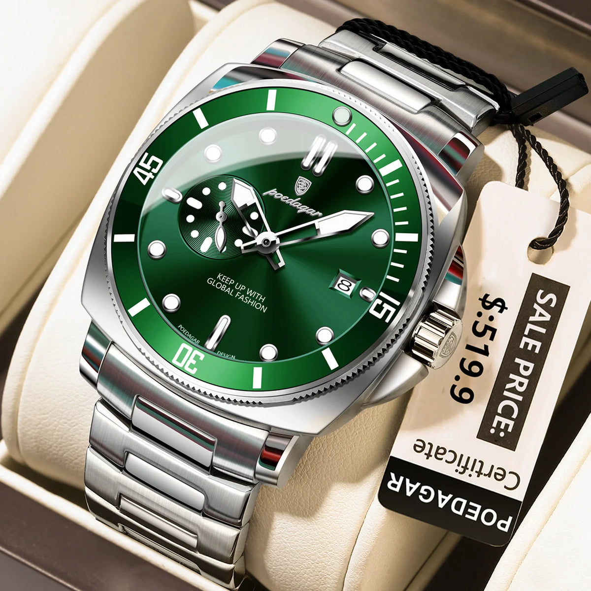 The Poedagar 873 Men's Diver-Style Quartz Watch