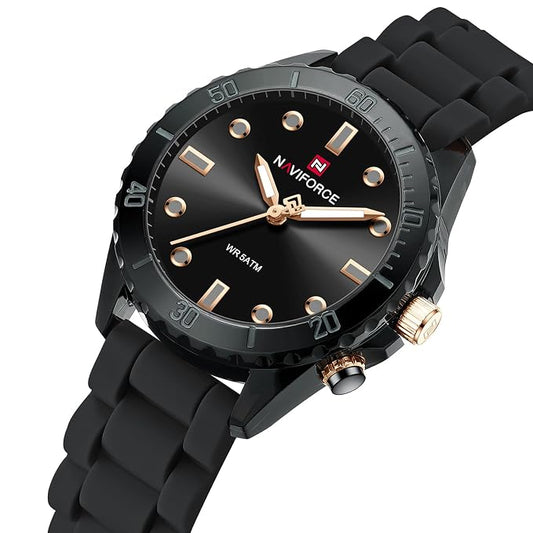 LADIES NAVIFORCE NF7115 Fashion Silicon Strap Analog Watch