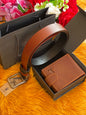 DOUBLE SIDED LEATHER BELT AND A WALLET PACKAGE