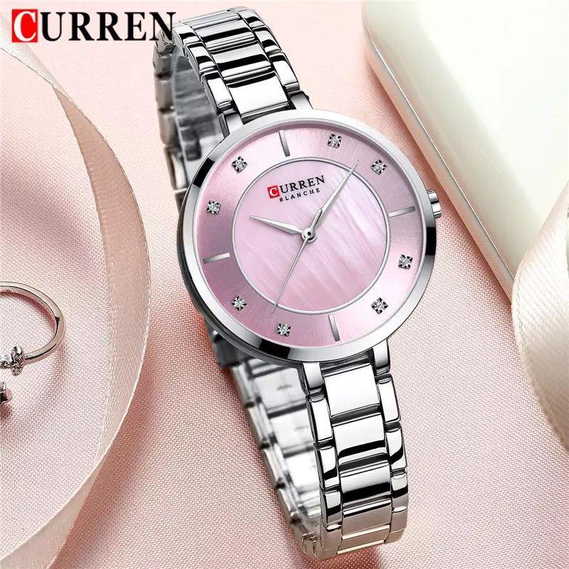 Curren Woman Watches Rose Gold Top Brand Luxury Watch Women Quartz Waterproof Women's Wristwatch Ladies Girls Watches Clock