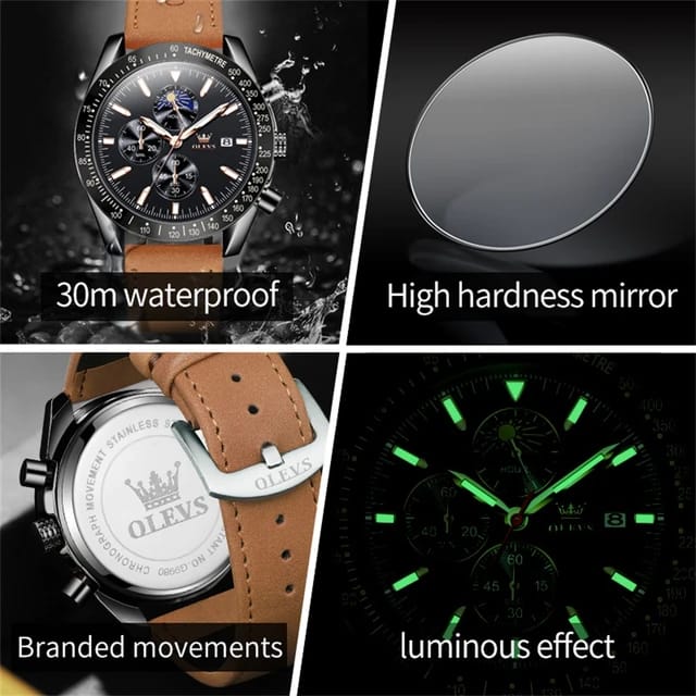 Olevs 9980 Chronograph watch