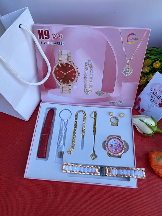 Ladies 6 in 1 Smartwatch ladies Gift set