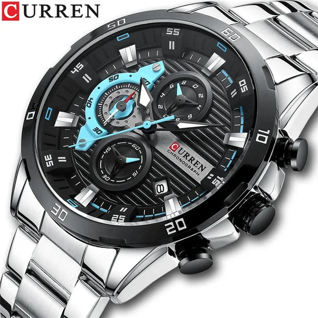 CURREN 8402 Men's Chronograph Stainless Steel Watch