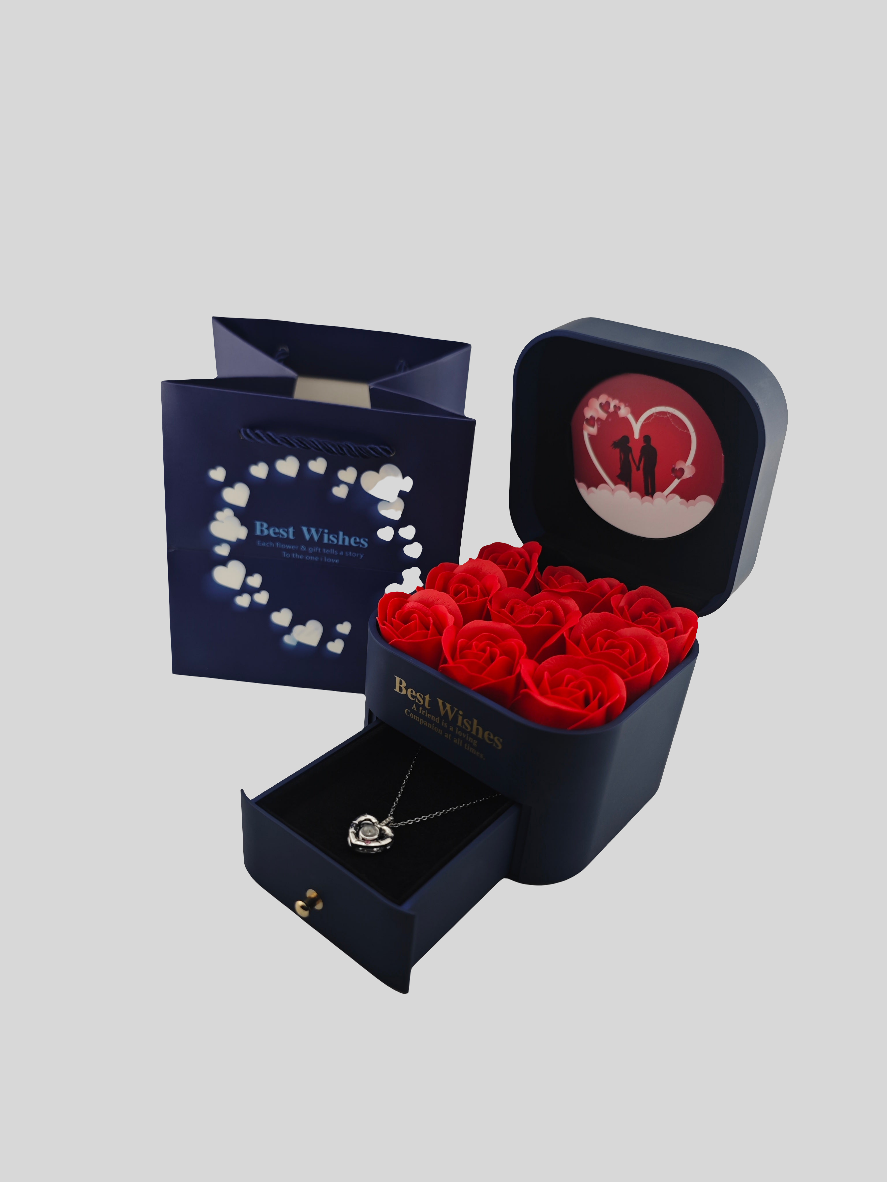 I love you in hundred Languages Necklace Gift set