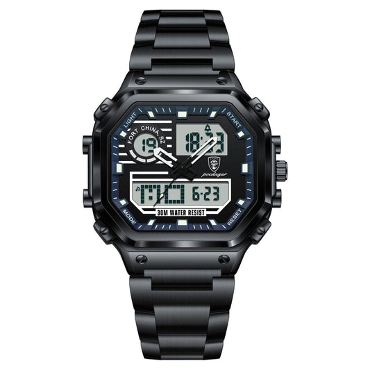Poedagar 993 dual time chronograph watch
