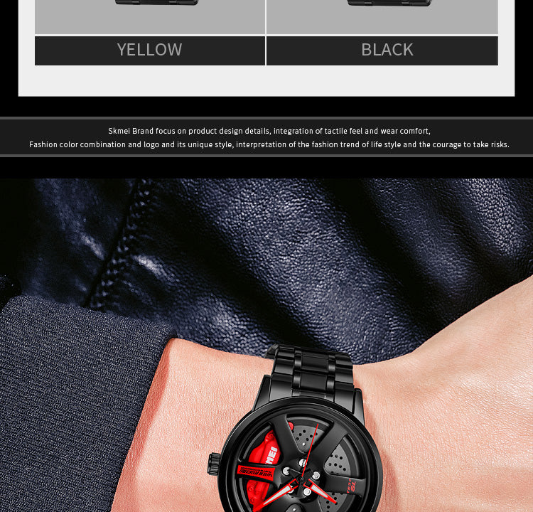 SKMEI 1787 ROLLING CAR WHEEL WATCH