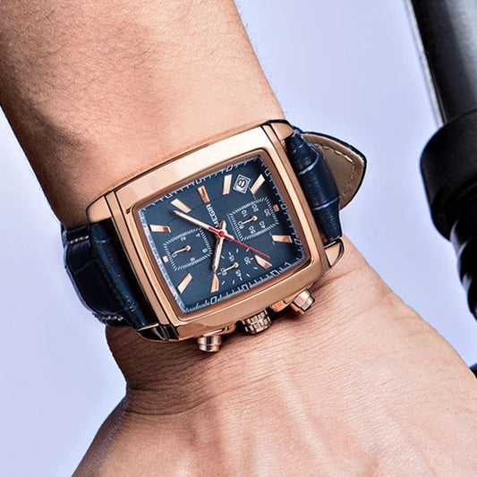 Megir leather watch