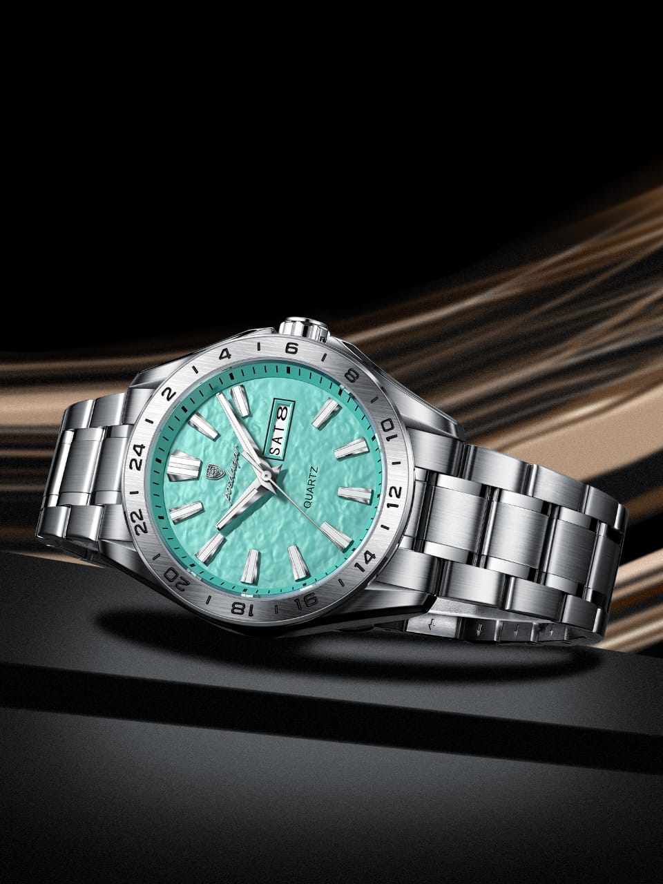 POEDAGAR 683 Luxury Watch For Man Stainless Steel Date Week Quartz Men Clock Waterproof Luminous Military High Quality Men’s Watches