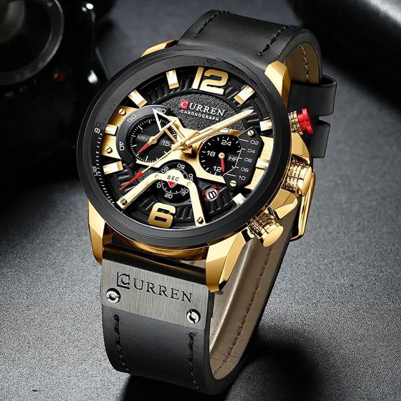 CURREN  8329 CHRONOGRAPH LEATHER STRAP